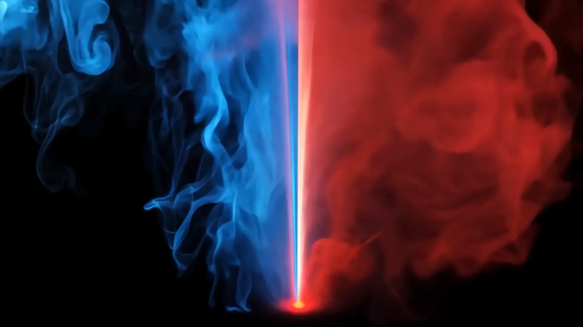 Dynamic Blue and Red Smoke Overlay for Visual Effects